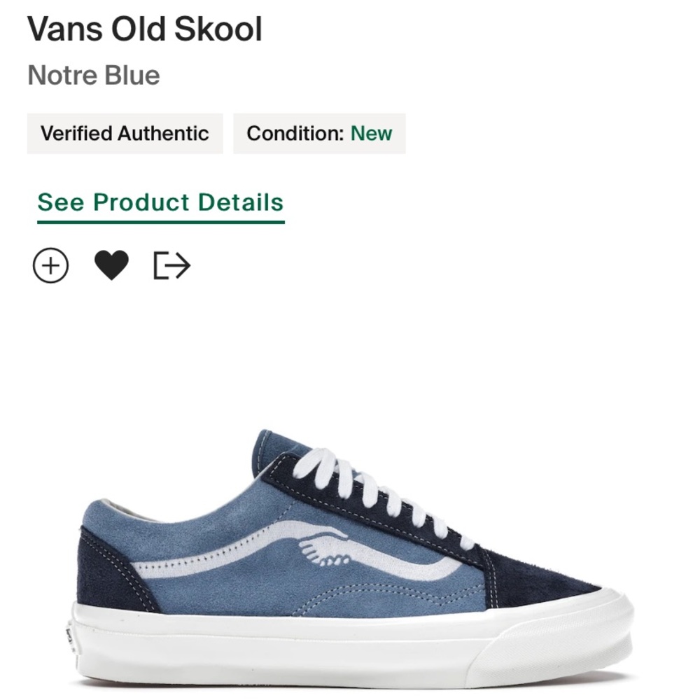 Notre Vans OG Old Skool LX Blue 2020 , Women’s 7 , Used